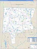 Northwest Hills, Ct Carrier Route Wall Map